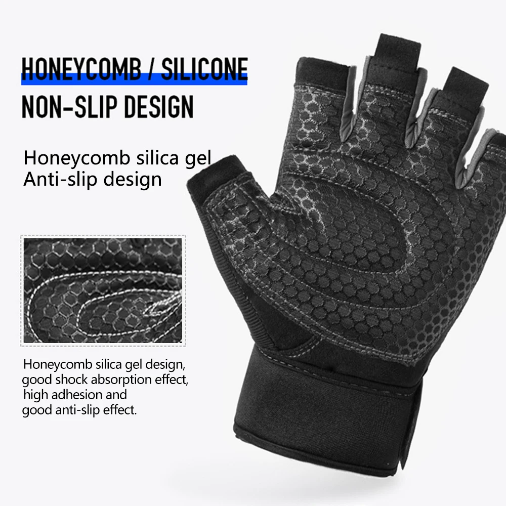 Cycling Half Finger Gloves Fitness Weightlifting Training Glove MTB Road Bike Non Slip Mittens Sports Exercise Train Equipment