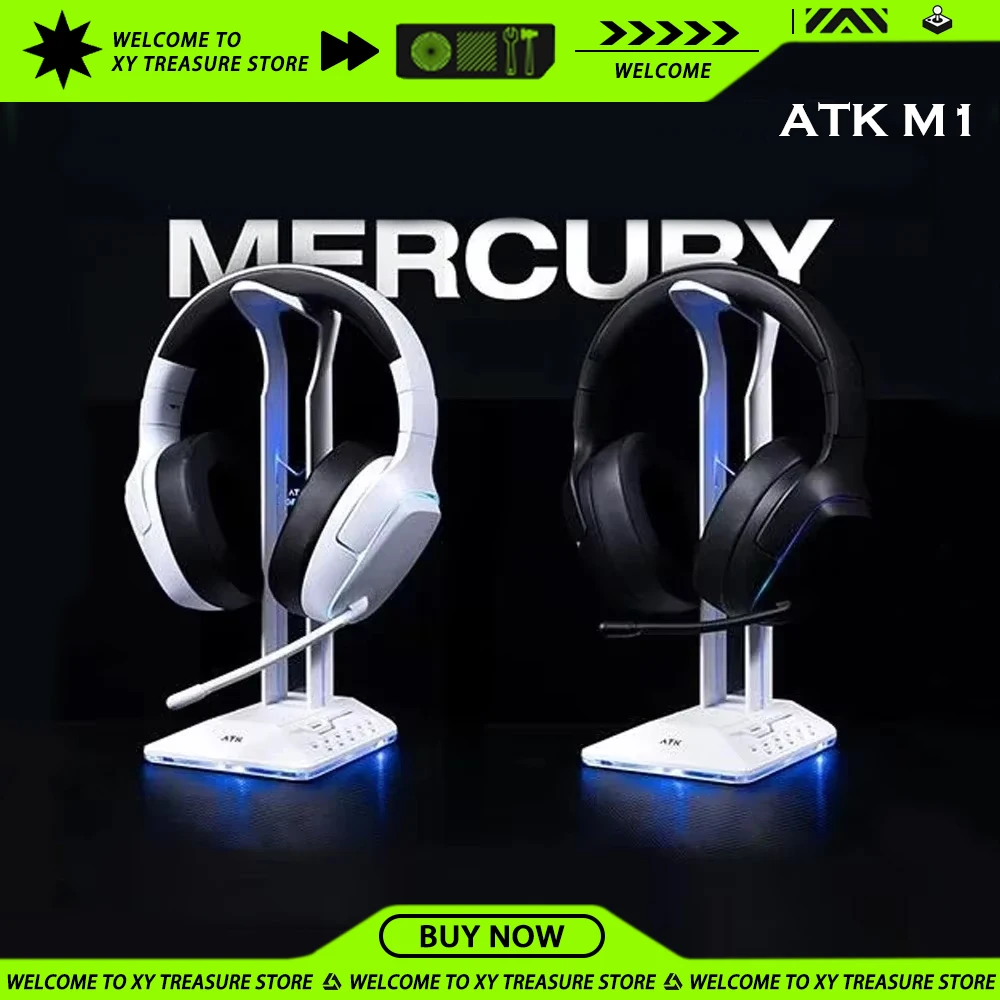 ATK M1 Wireless Bluetooth Headphone Head-mounted Noise Reduction Game Headphone CSGO Valorant E-sports Earphones