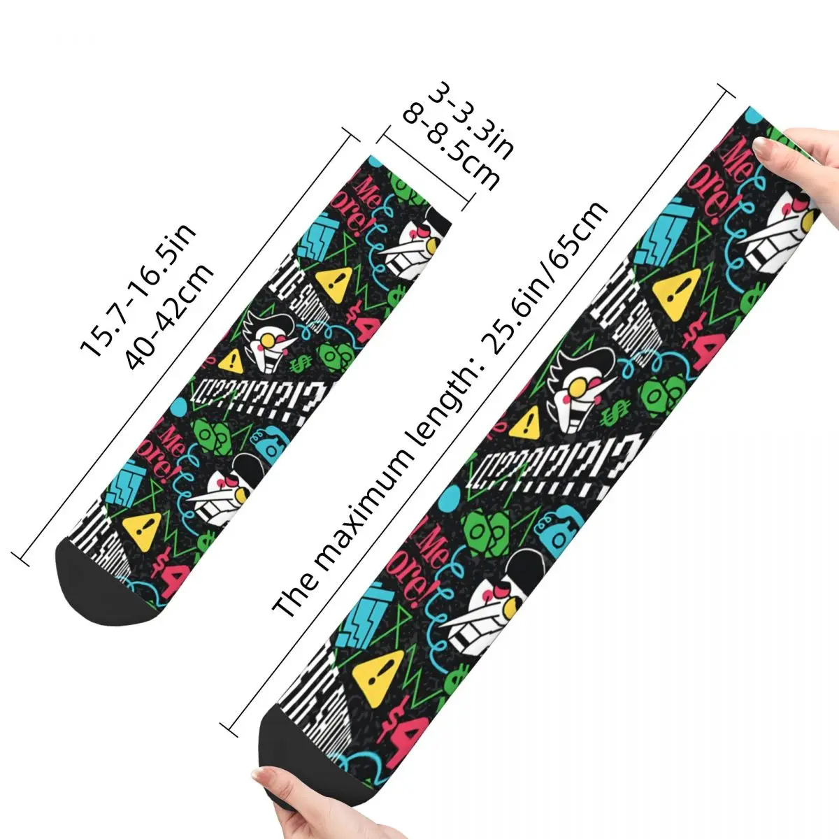 Funny Happy Men\'s Socks Spamton Quote Retro Harajuku Deltarune Game Hip Hop Novelty Pattern Crew Crazy Sock Gift Printed