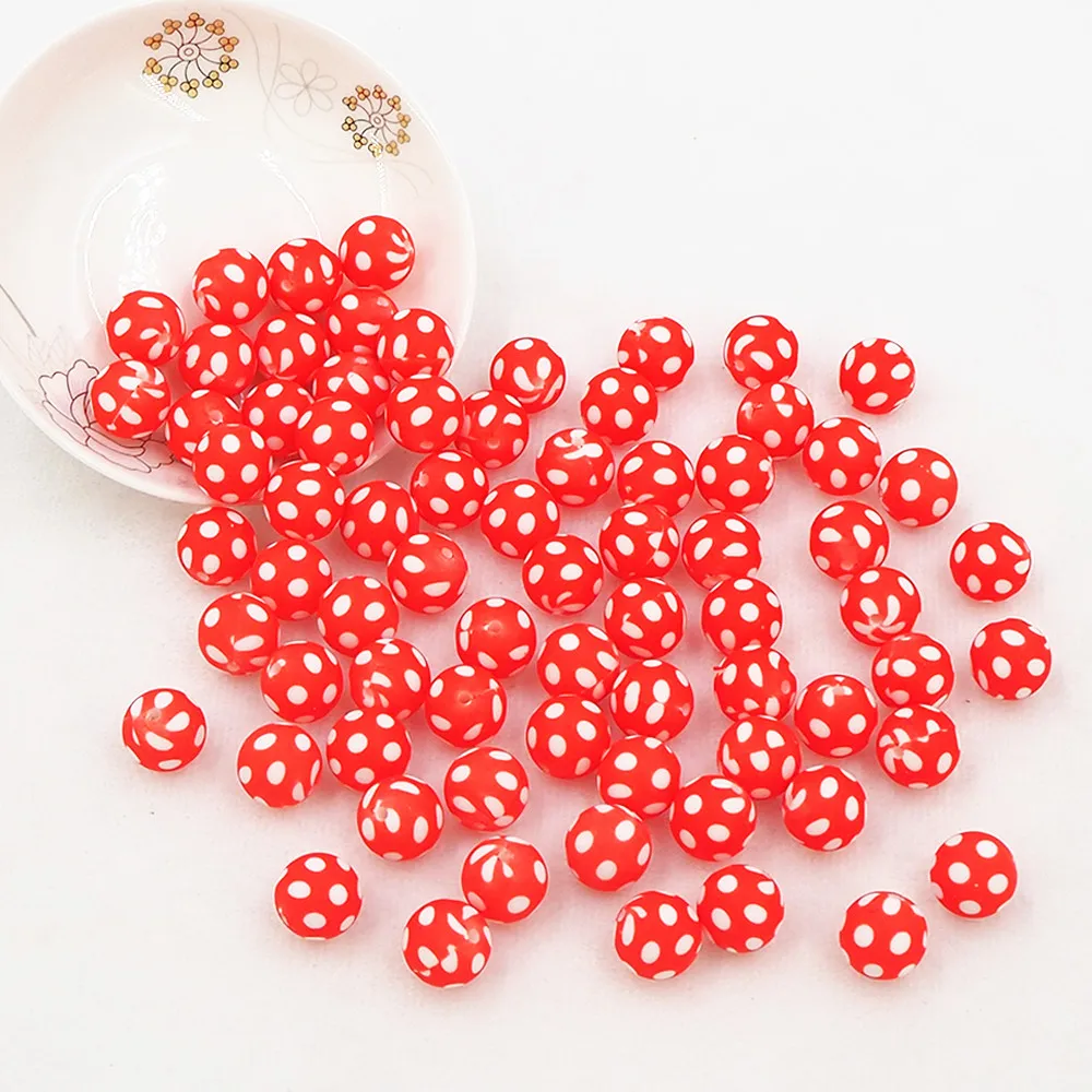 

Chenkai 50PCS 12mm Red Ball Silicone Beads Baby Round Shaped Beads Teething BPA Free DIY Sensory Chewing Toy Gift Accessories