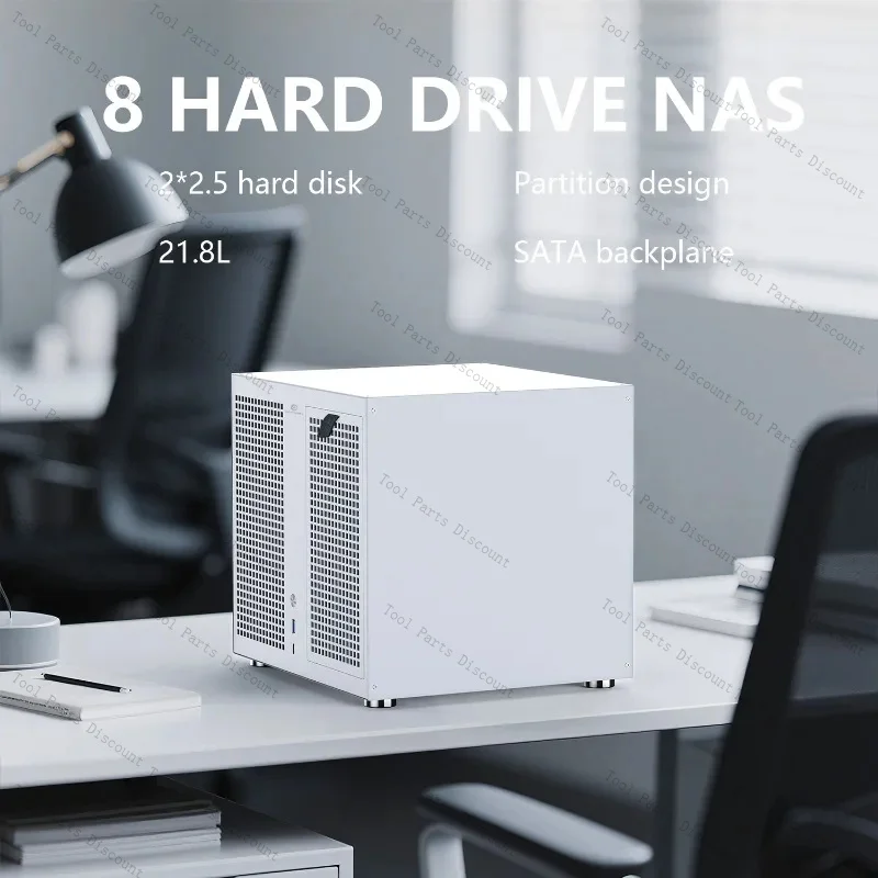 Sagittarius 8-Bay NAS Tower With Backplane,MATX,ATX Power Supply,Optimized Synology UNRAID ,Full-Height PCIe Expansion