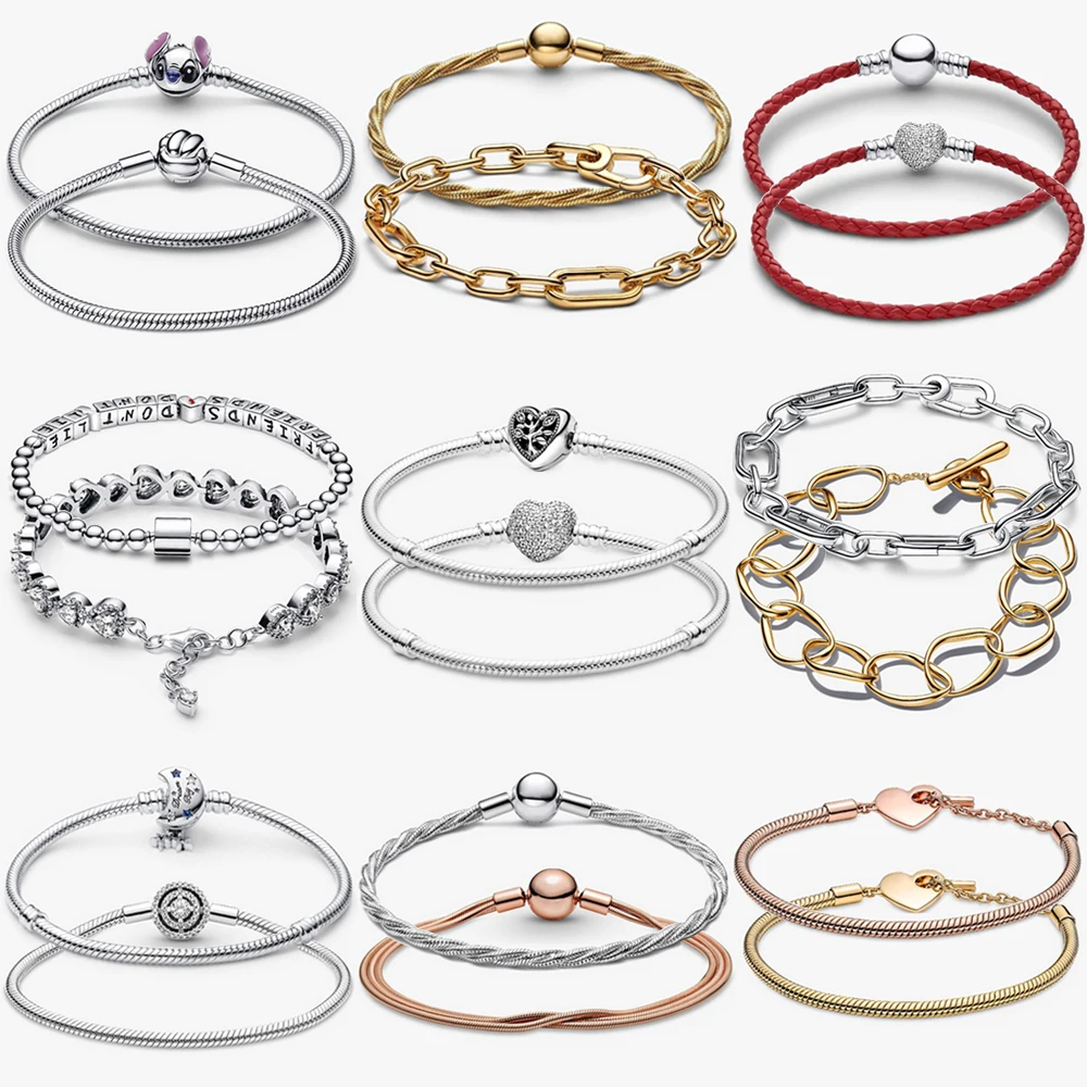 

2026 New 925 Silver Braided Eternal Heart Tree Life Tree Don't Lie ME Leather Rope Bracelet DIY Exquisite Charm Jewelry Gift