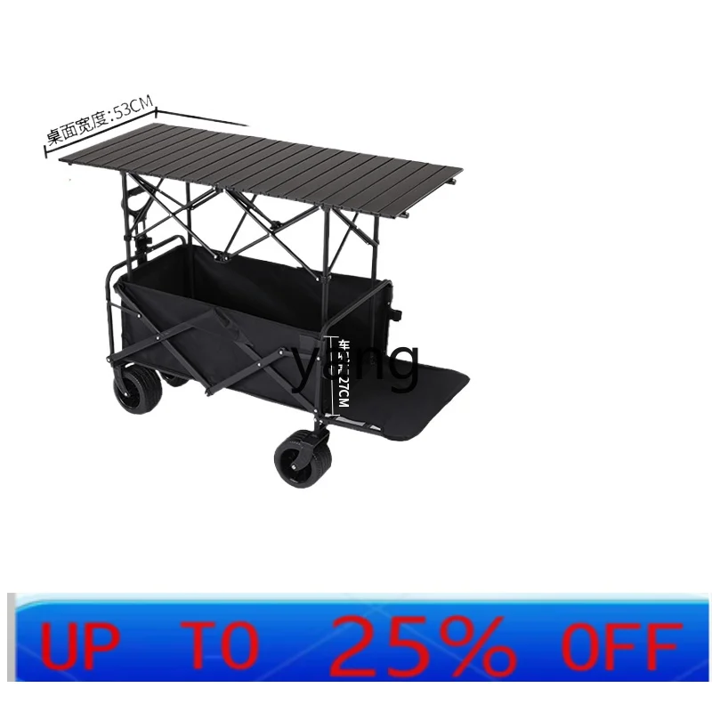 lmm Foldable Cargo Mobile Cart Outdoor Camp Portable Shopping Cart Camping Cart