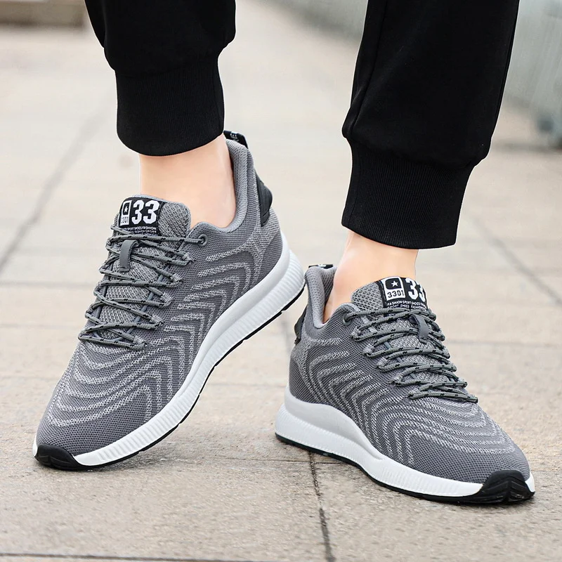 Men Elevator Shoes Hidden Heels Sneakers Summer Breathable Casual Shoes For Men Increase Insole 8CM Height Increasing Shoes Man