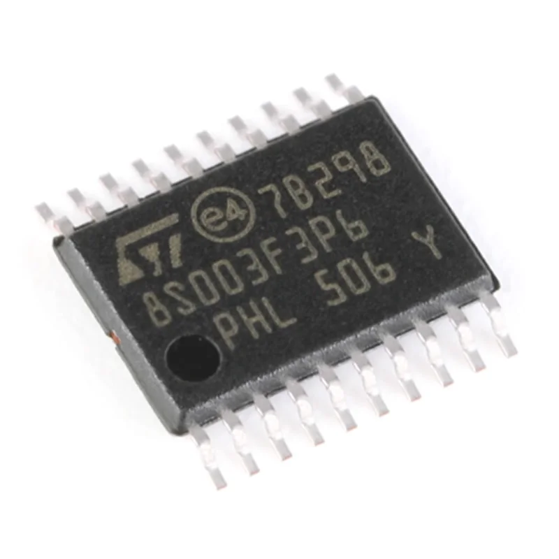 

10Pcs New Original Stm8S003F3P6Tr Silk Screen 8S003F3P6 Tssop-20 16Mhz/8Kb Flash Memory/8-Bit Microcontroller Chip