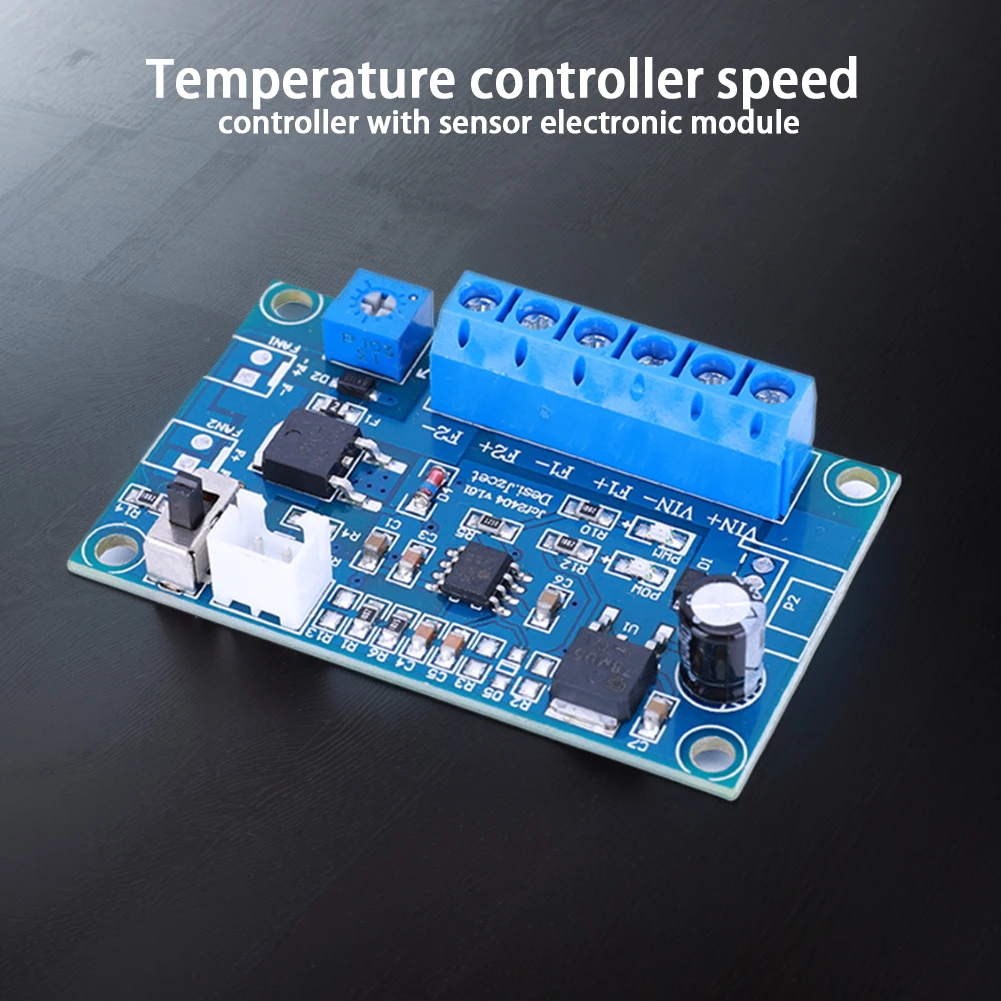 DC 12V 24V 4A Fan Temperature Control Module 2/3/4 Cable Chassis Fan Speed Regulation with Sensor PWM Thermostat for PC Fan