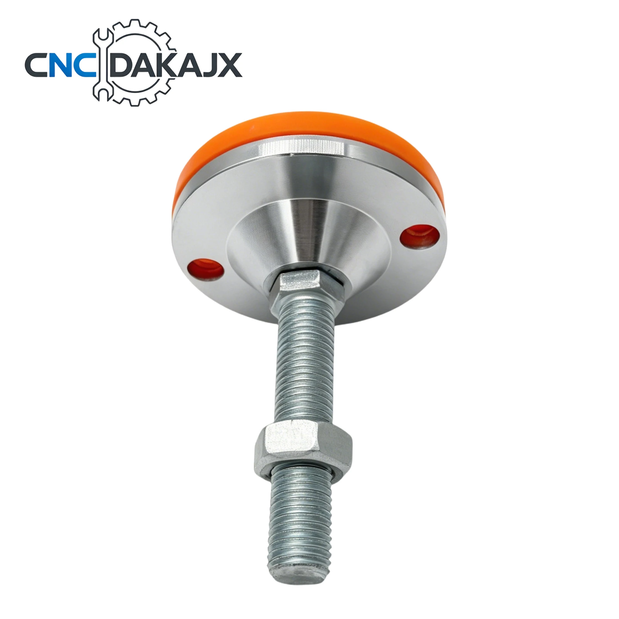 D120 Thickened Carbon Steel Flange Support Foot Chrome Plated Base Orange Shock Pad CNC Lathe Equipment