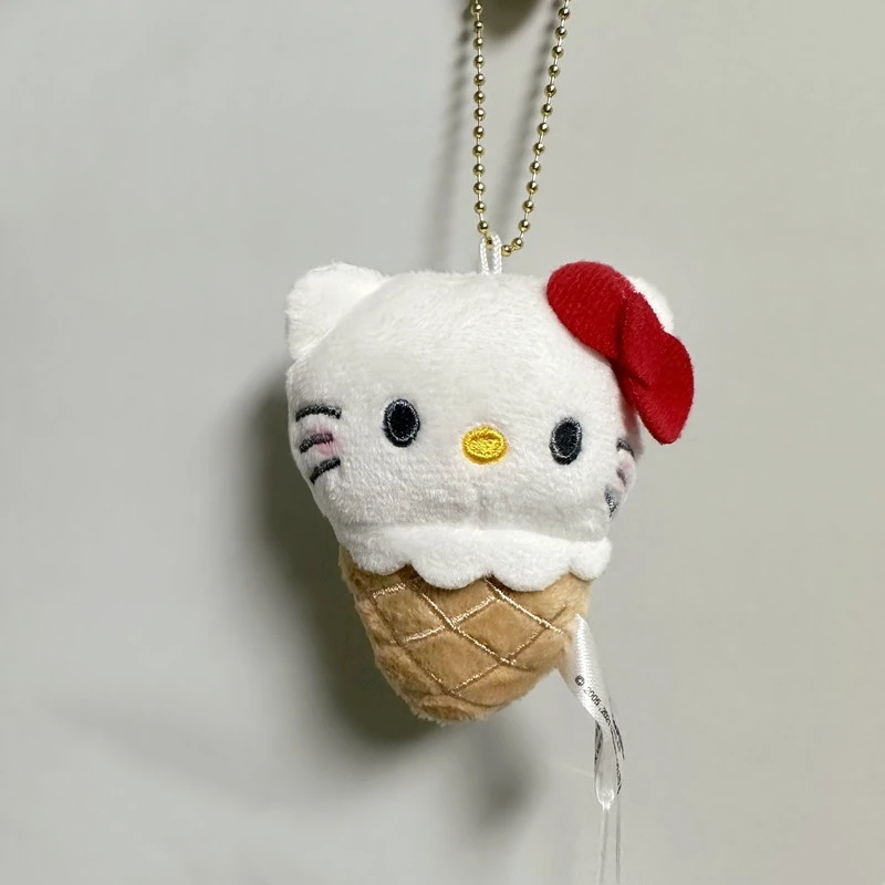 الكرتون الآيس كريم المخروط Kt القط لطيف ألعاب من نسيج مخملي الآيس كريم مخروط قلادة صغيرة المدرسية شماعات المفاتيح لطيف هدية الزخرفية