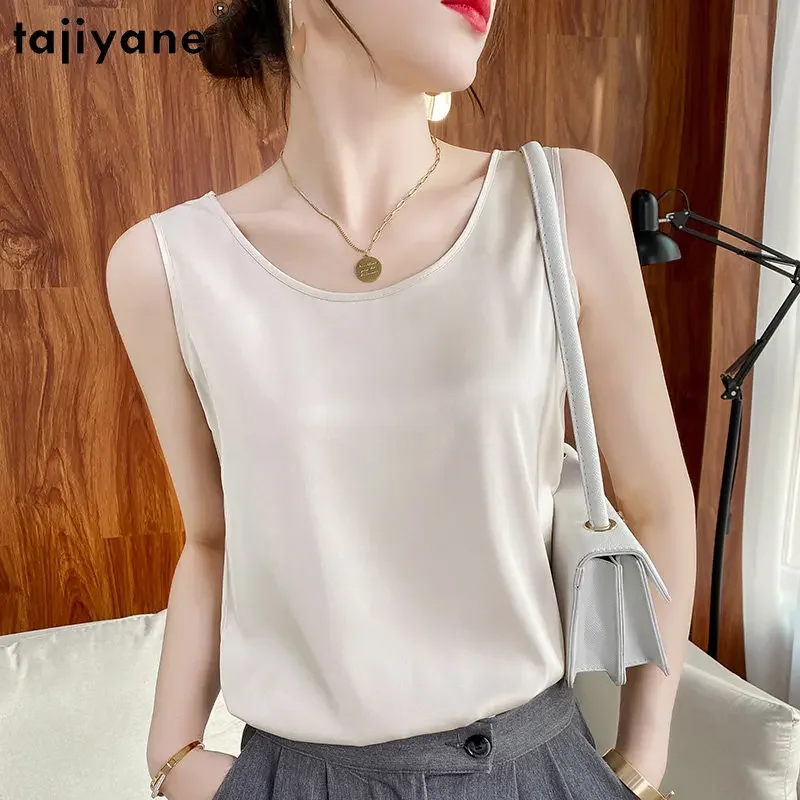

Ayunsue Casual Camisole Undershirt Women's Clothing Summer Tops For Women 2024 Round Neck Sleeveless Pure Color Tank Tops SGG