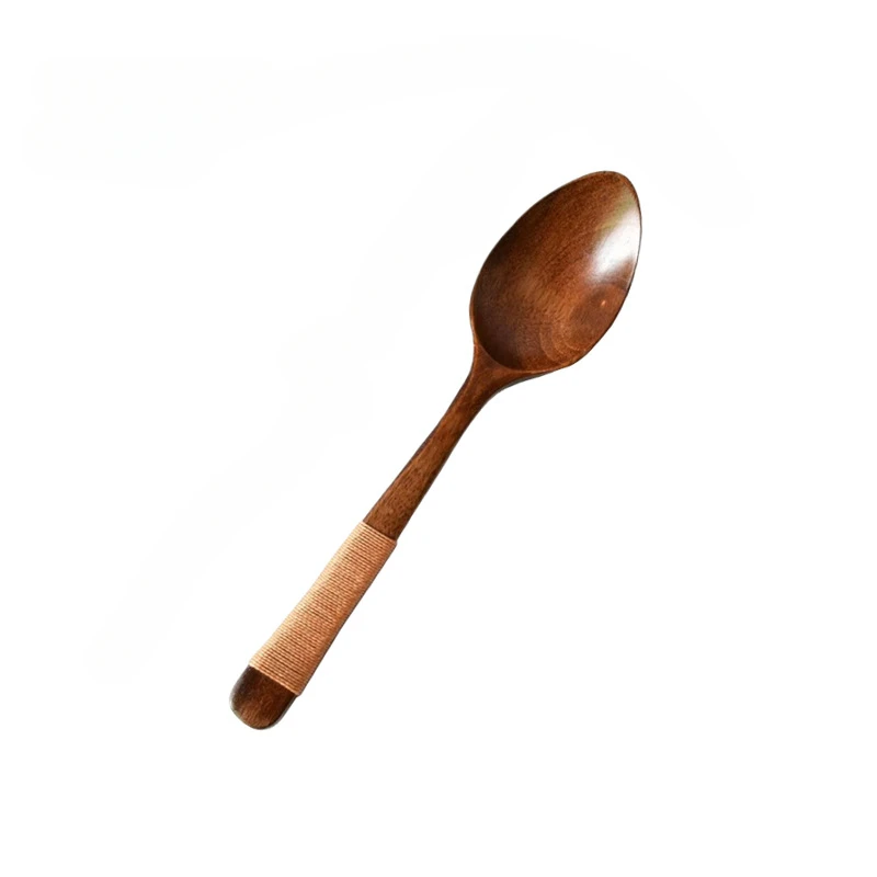 1Pcs Wooden Spoons Japanese Wood Rice Soup Spoon Kitchen Wood Spoon Set for Eating Soup Dessert Teaspoon Kids Spoon Tableware