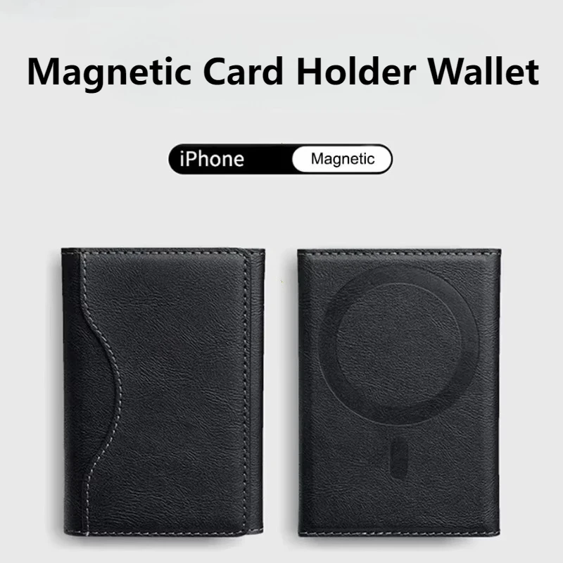 

Магнитный кошелек-портмоне из ПУ кожи для телефона, тройного сложения, с отделениями для карт, для iPhone 16, 15, 12, 13, 14 Pro Max, Plus, Mini