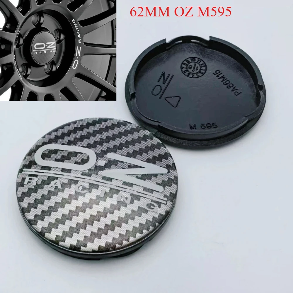 

4pcs 62mm OZ Racing Logo Emblem Badge Car Wheel Center Caps Rim Hub Dust Cover Wheel Hubcaps M595 O.Z Replace Car Accessories