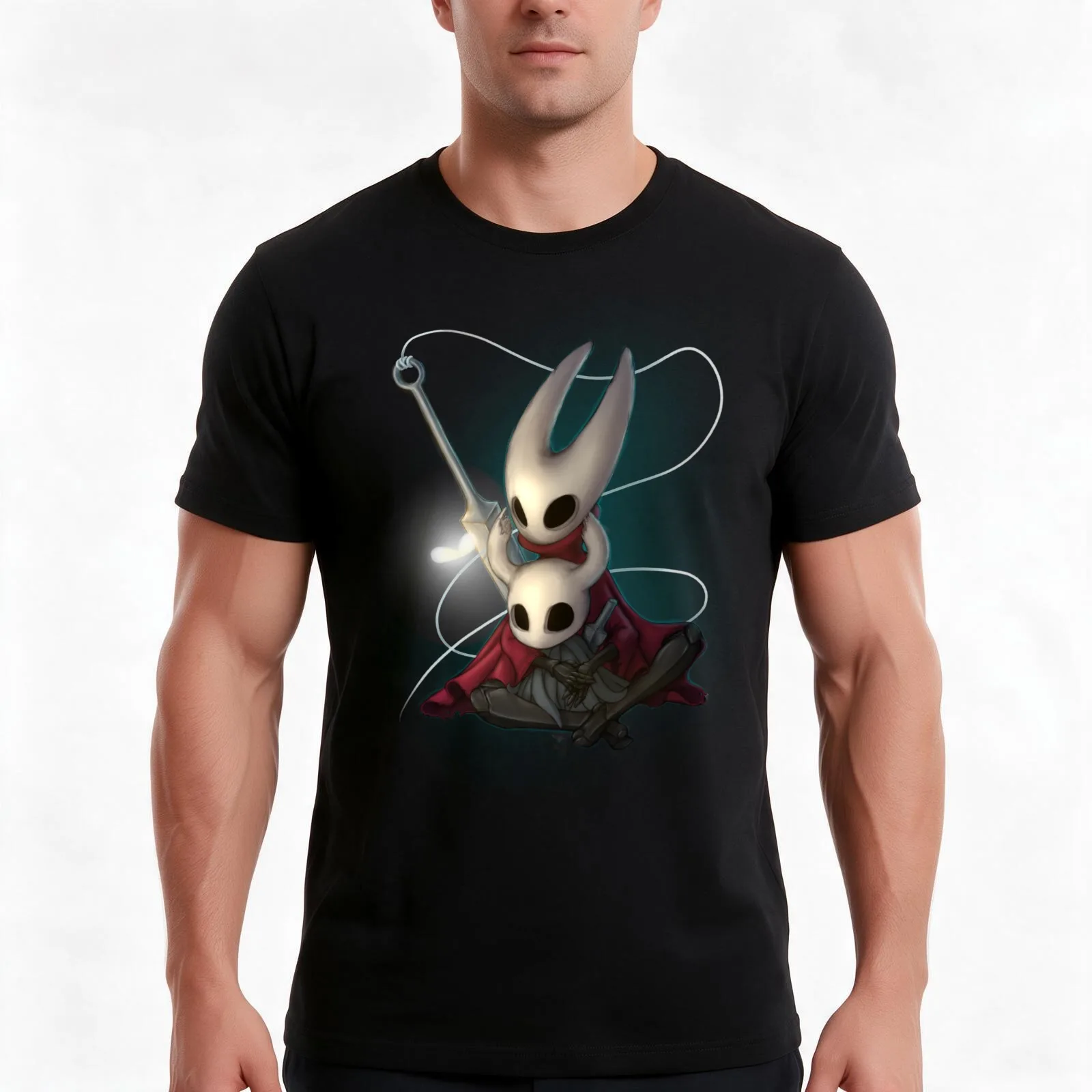 Knightly cuddles T-Shirt, Summer Casual Cotton Tee, Oversized Streetwear Tops, Vintage Graphic Print, Loose Fit Short Sleeve