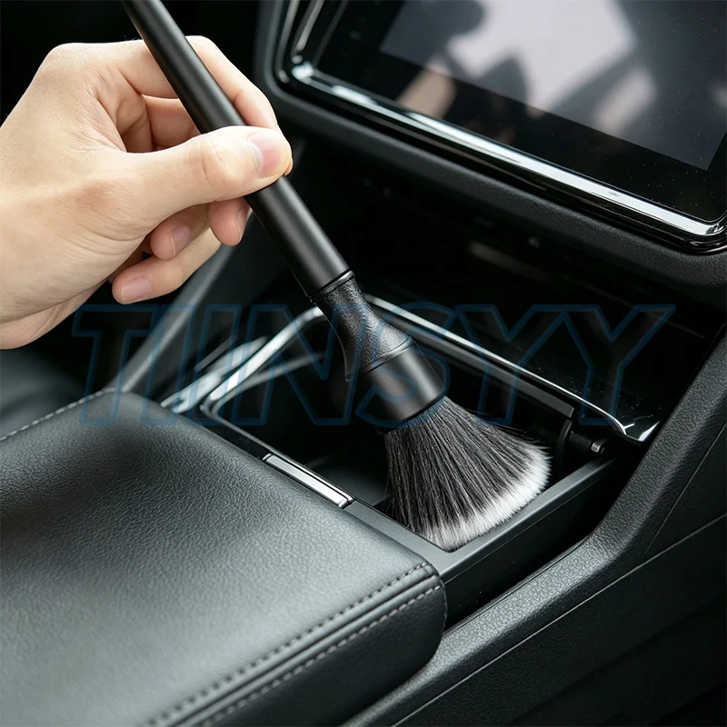 Ultra-Soft Car Detailing Brush Super Soft Auto Interior Detail Brush synthetic boars hair for cars seat leather cleaning