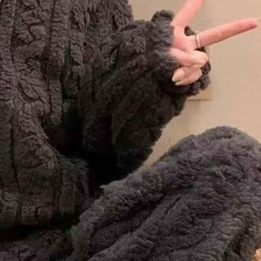 

Pajamas Set Lounge Set Robe for Women Sleepwear Winter Night Wears Warm Fleece Pajama Two Piece Hooded Sleeping Homewear