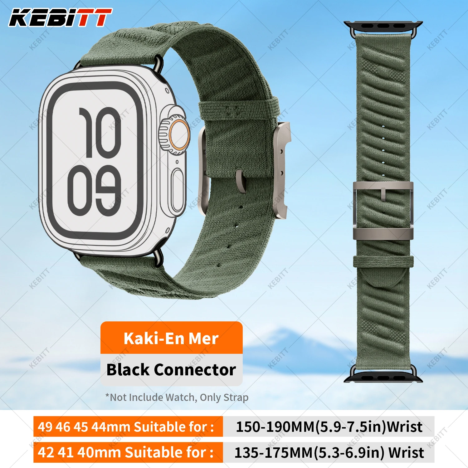 Kebitt New En Mer Bleu Nuit Single Tour Iwatch Band 42 mm für Apple Watch Ultra 3 2 Serie 11 10 9 8 7 6 Se 3 Armband 46 mm 45 49 mm 7