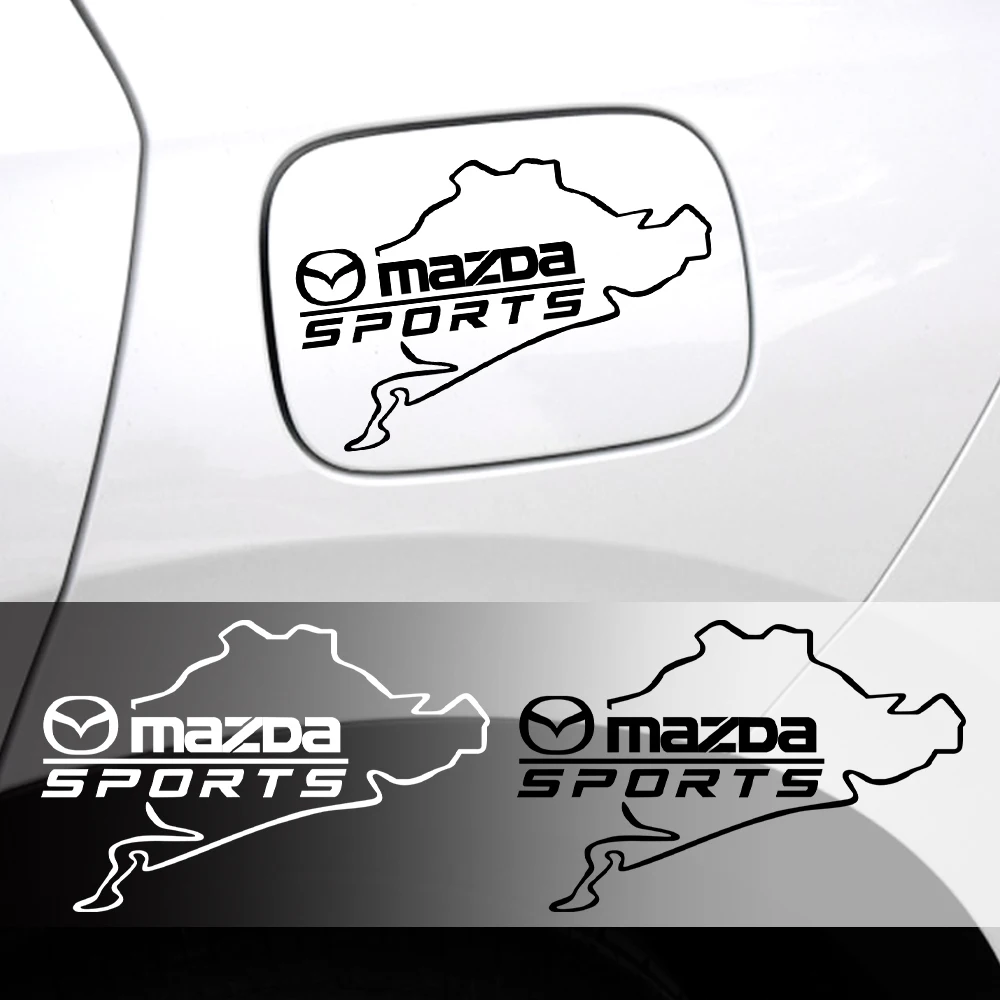1PC New Car Sticker PVC Car Fuel Tank Cap Decorative Sticker For Mazda 2 3 5 6 7 Axela CX5 CX3 CX4 CX30 CX9 Atenza Demio RX7 MS