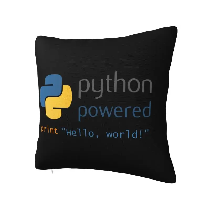 Python Powered Nordic Pillow Cover Programmer Computer Developer Coder Sofa Cushion