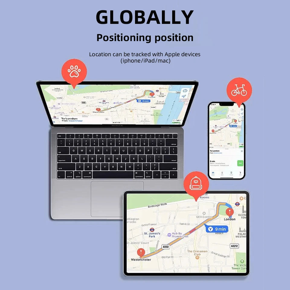 GPS-тег-трекер Find My Mini Bluetooth GPS с длительным временем ожидания Глобальное точное позиционирование Анти-потерянное устройство Доступны два цвета ﻿