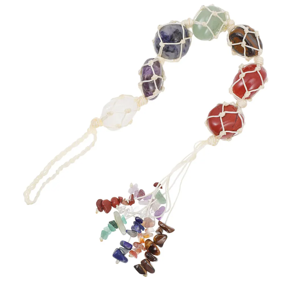 

Decoration Colorful Stone Car Hanging Pendant Natural Ornament Pendants Decorate Beige Ornaments