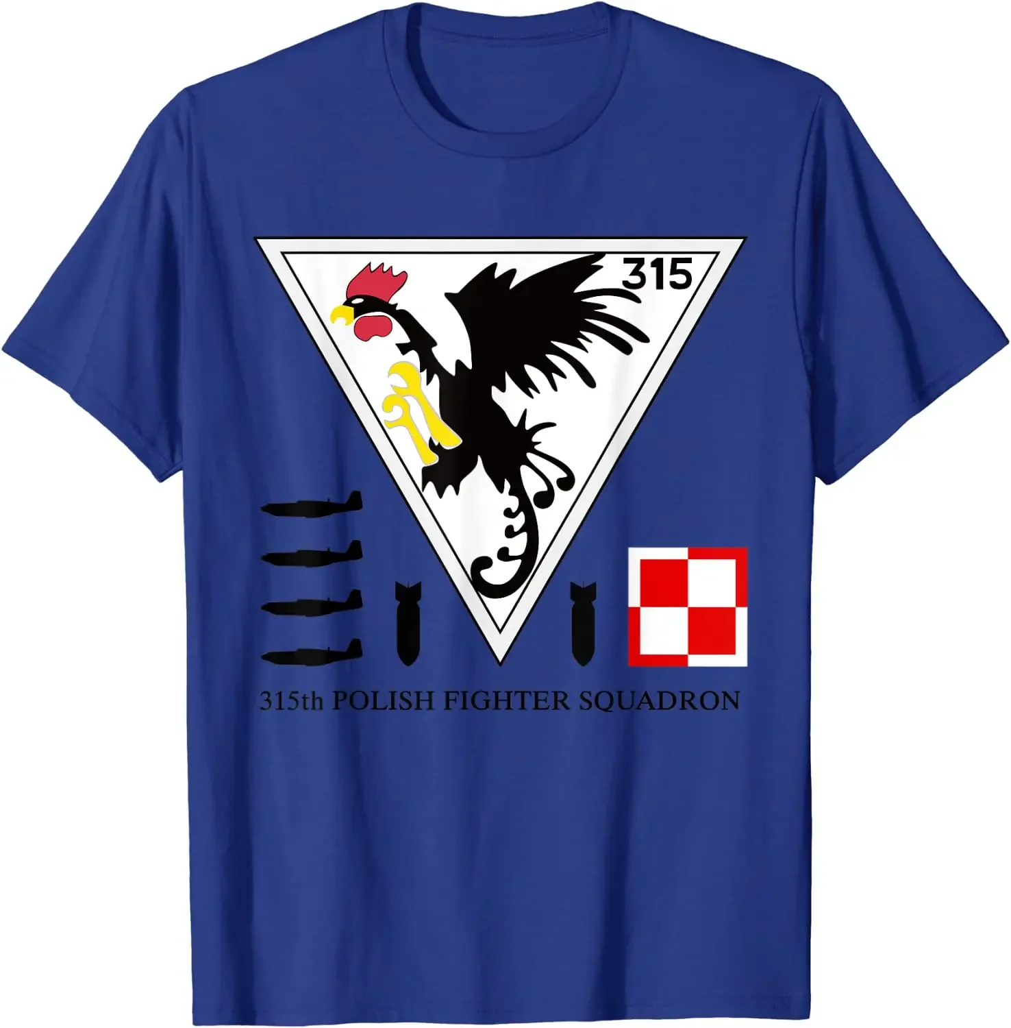 315th Polish Fighter Squadron Poland Air Force T-Shirt New 100% Cotton O-Neck Summer Short Sleeve Casual Mens T-shirt Size S-3XL