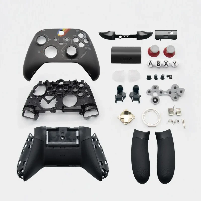 Komplettes Gehäuse-Set für Xbox Series X/S Controller: Frontplatte, Rückwand, Tasten, Stoßfänger, Auslöser, D-Pad, Thumbsticks, Griffe – Detail 9