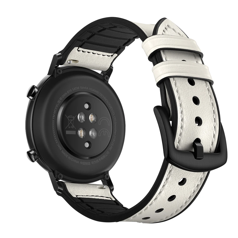 

Ремешок 22 мм для Samsung Galaxy Watch 3 Gear S3 Frontier/Amazfit Pace Stratos 46 мм кожаный браслет Huawei watch GT 2-2e-Pro Band