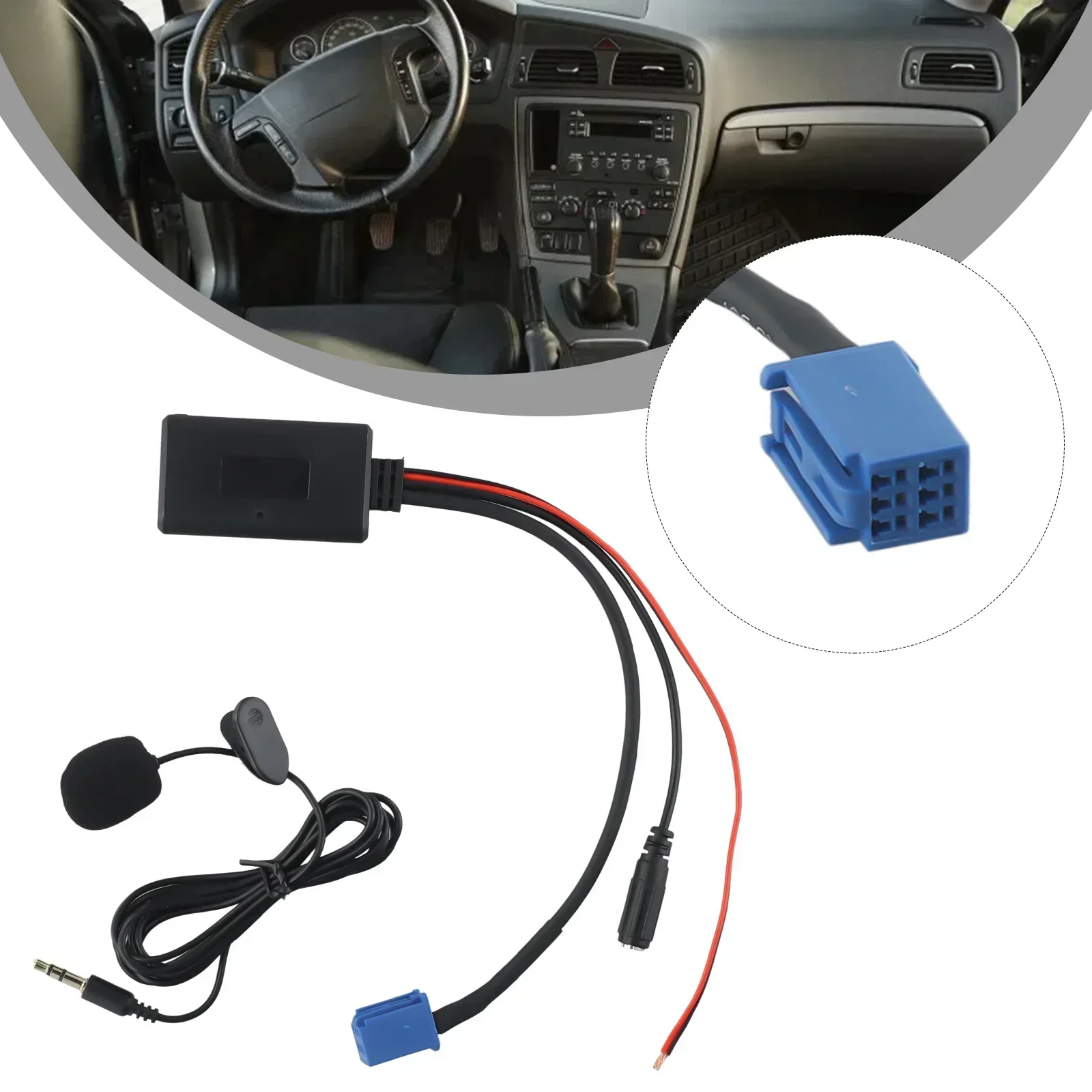 6Pin Car Auxiliary Audio Adapter Cable Bluetooth Cable 5-12V BT5.0 For Lexus IS-F 2008 Module Handsfree Adapter Cable Accessory