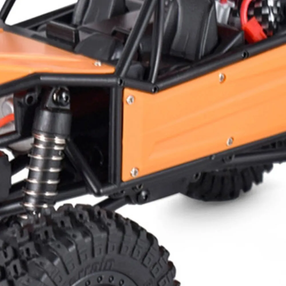 

US Stock 1/18 RC Crawler Car Radio Controlled Off Road Cars Vehicles 370 Motor ESC Servo Battery Light 15KM/H Speed Model Toys