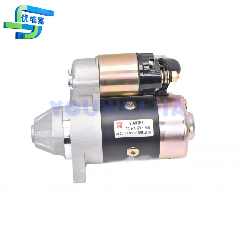 

QD124A QD124FS 12V 1.2KW 0.8KW Стартерный двигатель дизельного генератора с медным проводом QD114A QD114