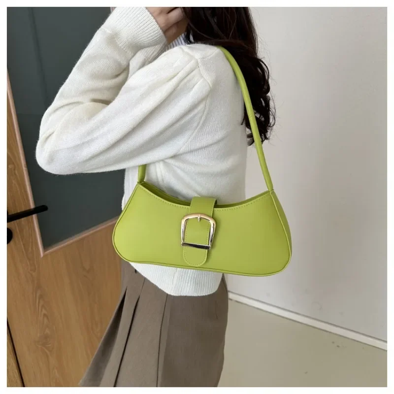 

French Niche Texture Underarm Bag Winter New Fashion Simple Female Shoulder Bag Commuter Joker Handbag Luxury Brand Shoulder Bag