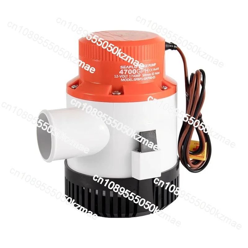 4700GPH 12V 16A Yacht Bilge Pump, DC Submersible Pump/large Flow Water Pump