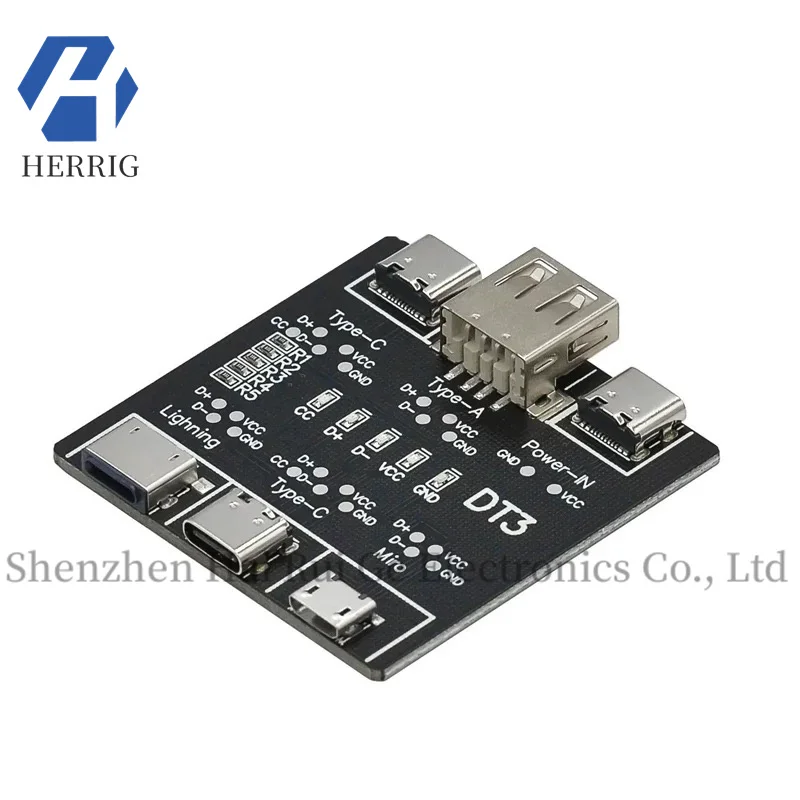 

Data Cable Detection Board DT3 is suitable for Apple Android Type-C port fast charging cable anomaly detector