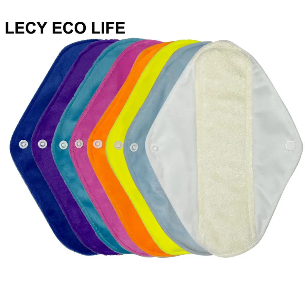 bamboo terry reusable menstrual pads for monthly, Washable sanitary napkins for women, minky plain color Postpartum Essentials