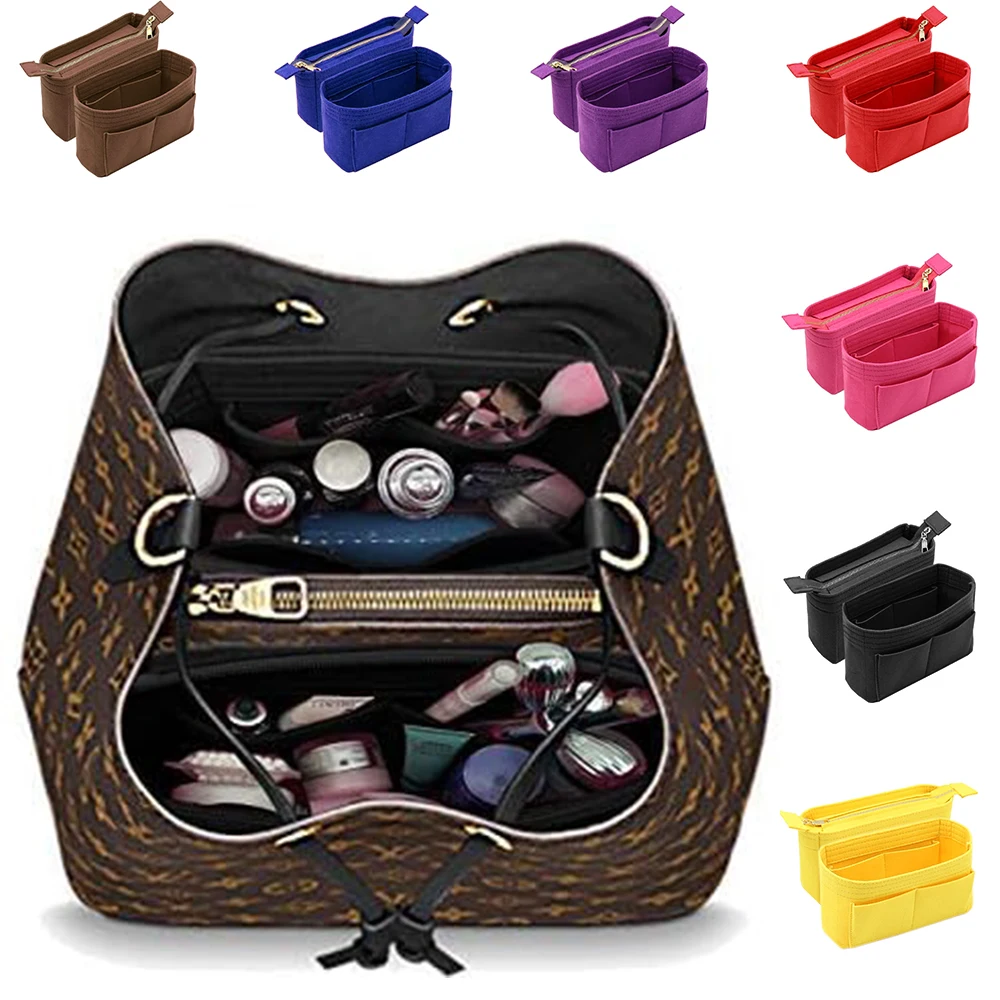 Bag Organizer,Insert purse organizer with 2 packs in one set fit for LV NeoNoe Noé Series perfectly