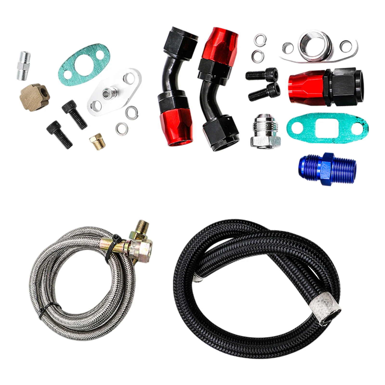 Turbo Oil Drain Return Line Oil feed Kit Fit for T3 Replacement Parts