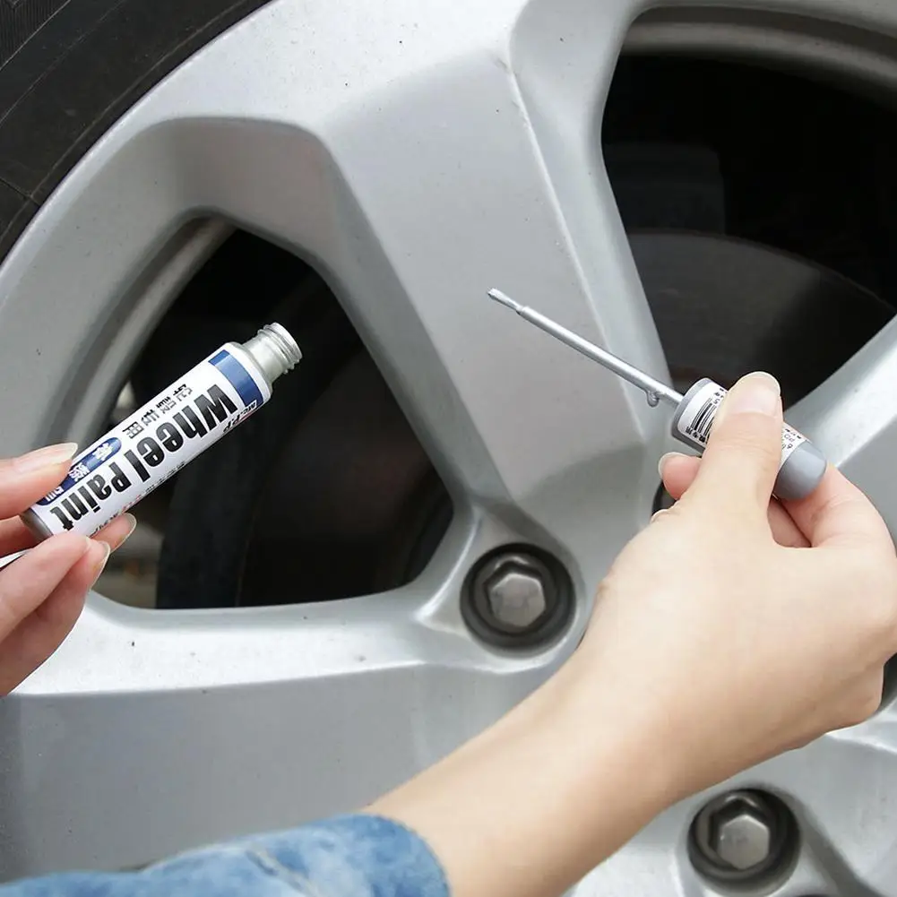 Aluminum Alloy Wheel Hub Renovation Paint Brush Wheel Hub Repair Automobile Pen Silver Wheel Scratch Spray Paint Hub