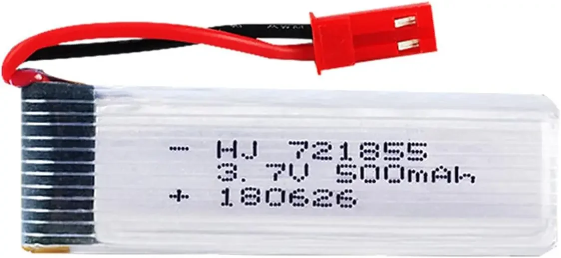 (JST Plug )3.7V 500mAh 20C 721855 Rechargeable Lipo Battery with USB for UDI U818A U817A U817 U818A-1 RC Quadcopter Drone Spare