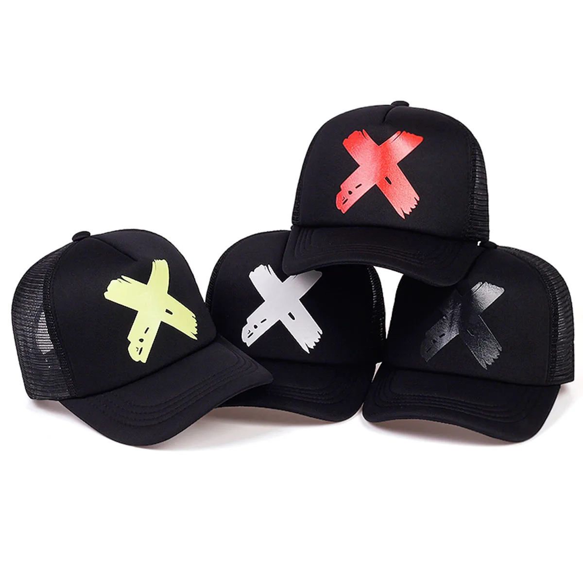 Unisex X Personality Printing Baseball Net Caps Spring and Summer Outdoor Adjustable Casual Hats Sunscreen Hat