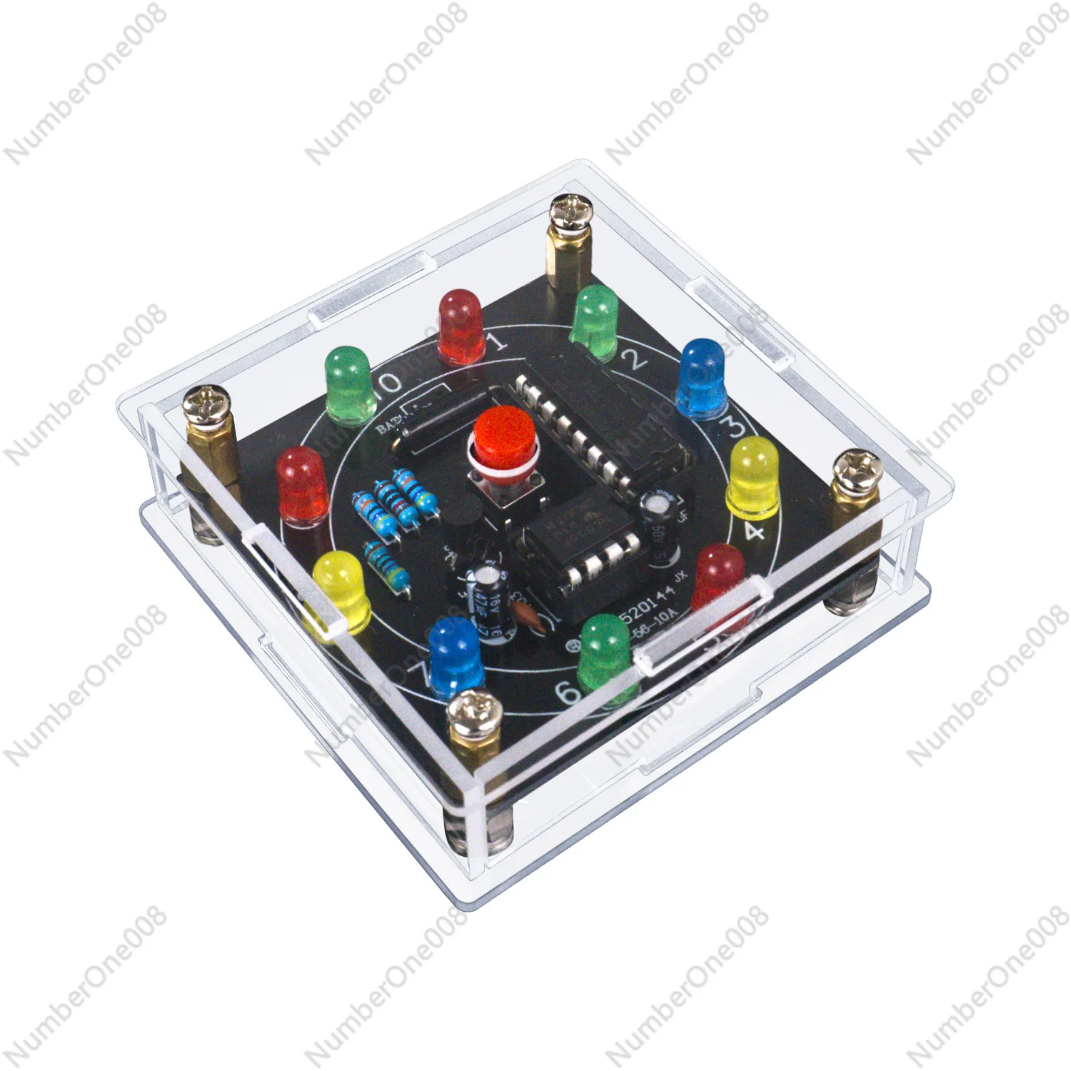 TJ-56-10 Lucky Turntable DIY Kit Electronics Soldering Practice Board Simulated Lottery Drawer Components Set