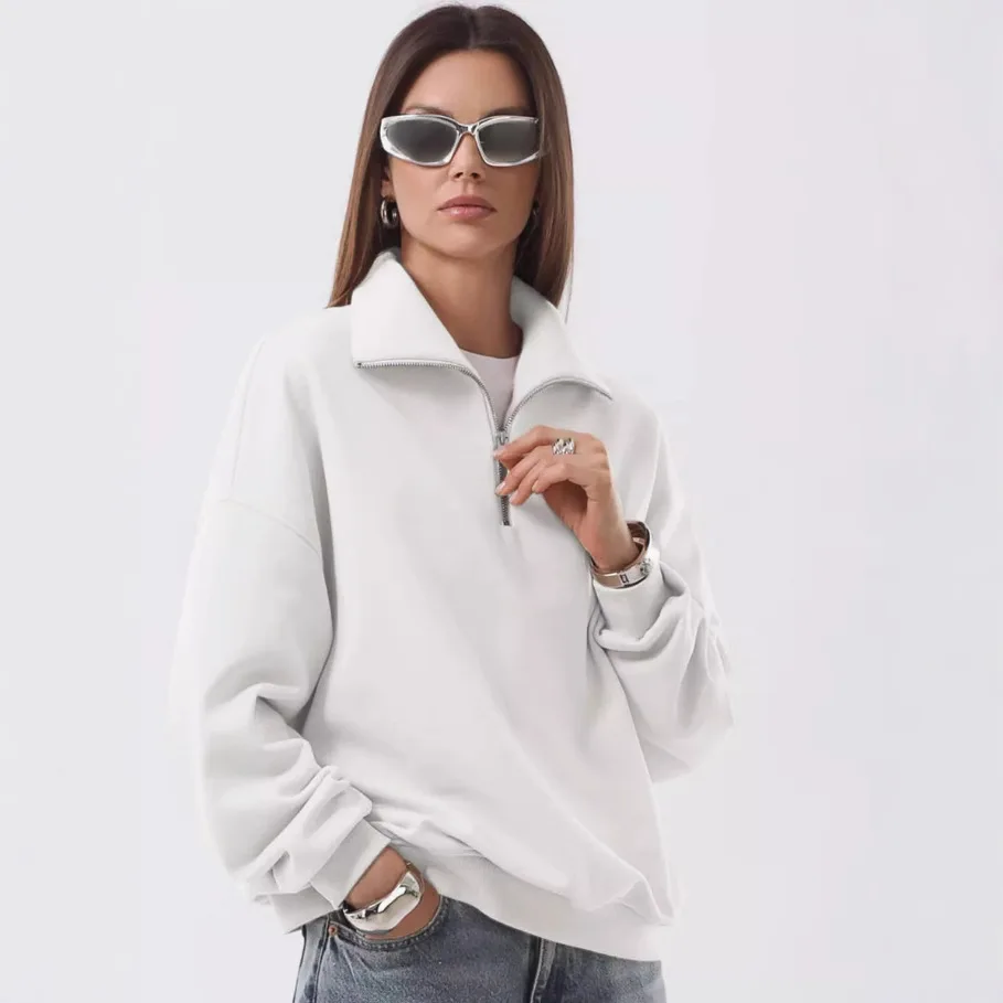 

Gothic couple Harajuku large size quarter zipper hoodie top Running sports jacket Dark sportswear men and women hoodies