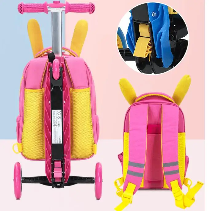 Scooter Luggage Bag for Boys Foldable Trolley Suitcase Bags for kids Travel Luggage Suitcase Ride on Scooter Suitcase For girls