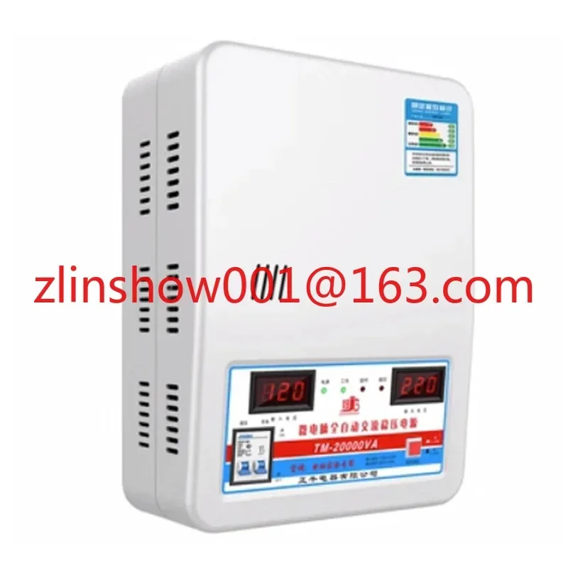 20KW Voltage Stabilizer Input Voltage 120V-270V Output 220V Appliance Auto Stabilized Power Supply Tool Voltage Regulator