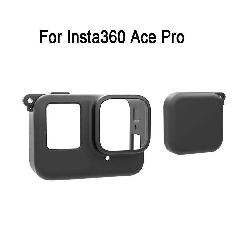 PULUZ Silicone Case For Insta360 Ace Pro Action Camera Body Shockproof Protective Cover with Lens Cap