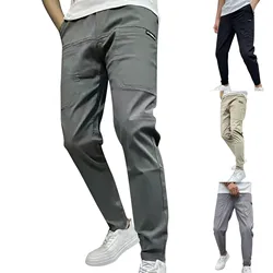 Mens Fashion Joggers Sports Pants Summer Casual Cargo Pants Gym Sweatpants Mens Long Pant Trousers Male Overalls