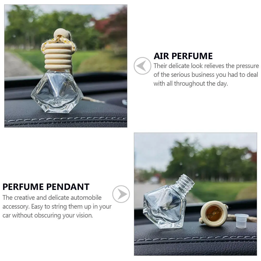 

6Pcs Perfume Bottle Pendants Hanging Essential Oil Diffusers Car Interior Decors Aromatherapy Gift Small Lightweight Unique