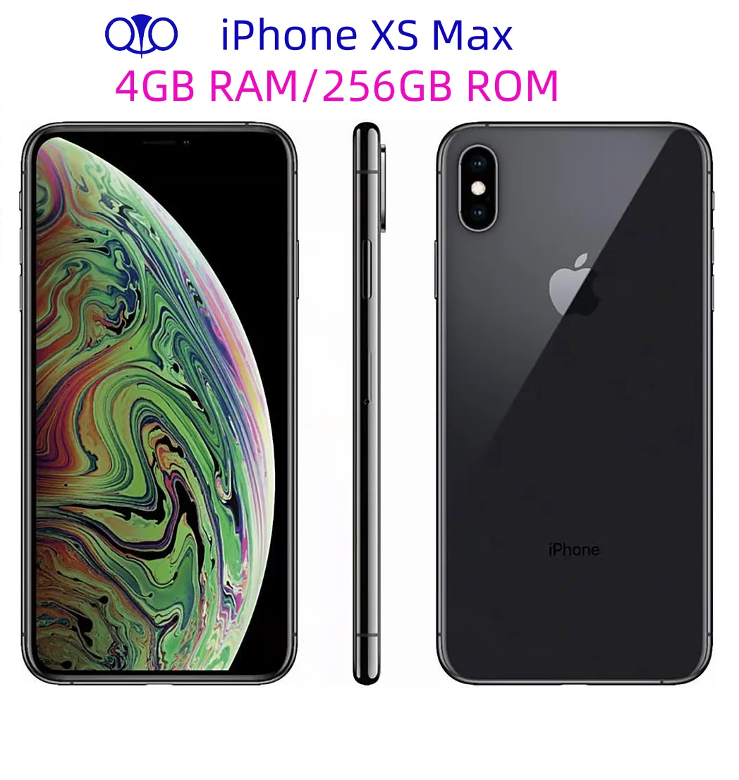 Разблокированный оригинальный мобильный телефон Apple iPhone XS Max 4G LTE A12 Bionic IOS 6,5 дюйма, 4 ГБ ОЗУ, 256 ГБ ПЗУ, NFC, 96% новый смартфон