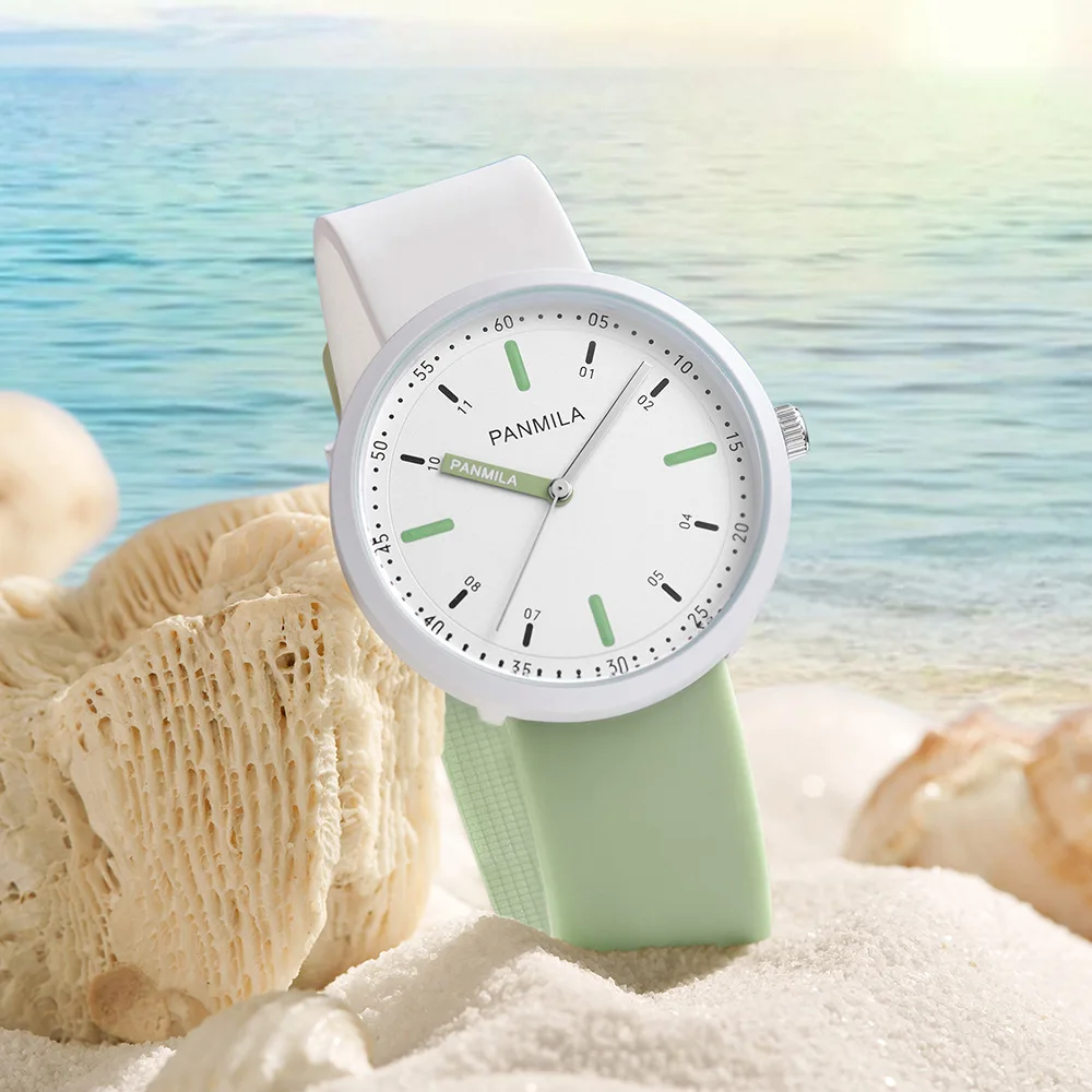 New Korean-Style Women'S Silicone Strap Student Watch, Fashionable And Simple Quartz Watch For Women, Trendy Wristwatch.