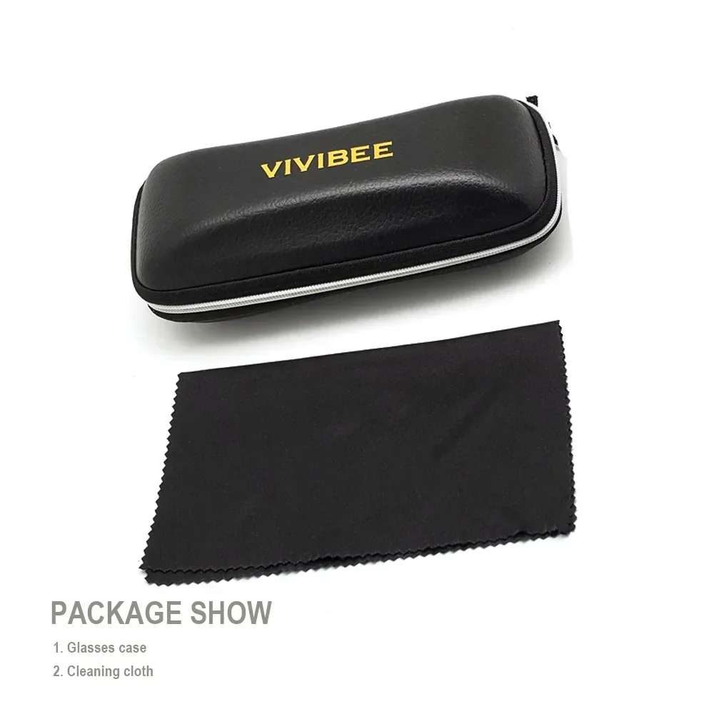 VIVIBEE نظارات طبية مخصصة شبه بدون شفة 3 في 1 مشبك مغناطيسي على النظارات الشمسية المستقطبة من التيتانيوم النظارات البصرية