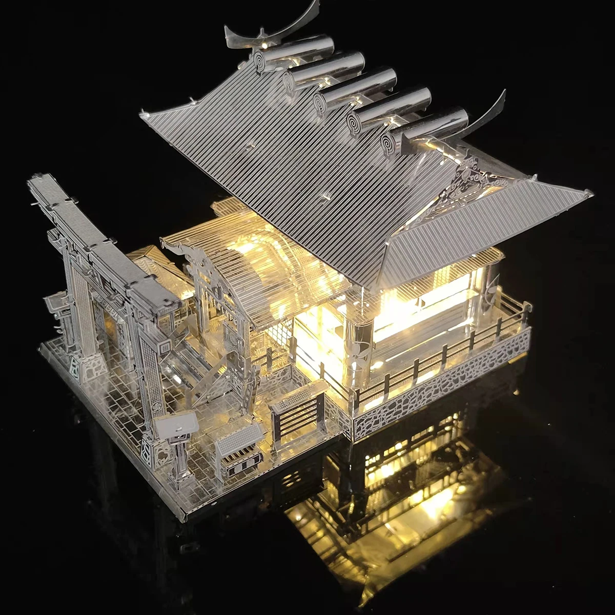 Liangyin Shrine 3D Metal Puzzle DIY Handmade Three-Dimensional Puzzle Assembly Toy Educational Toy Creative Gift